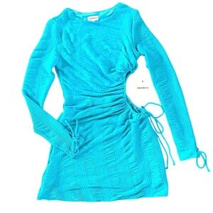superdown Turquoise Long Sleeve Dress